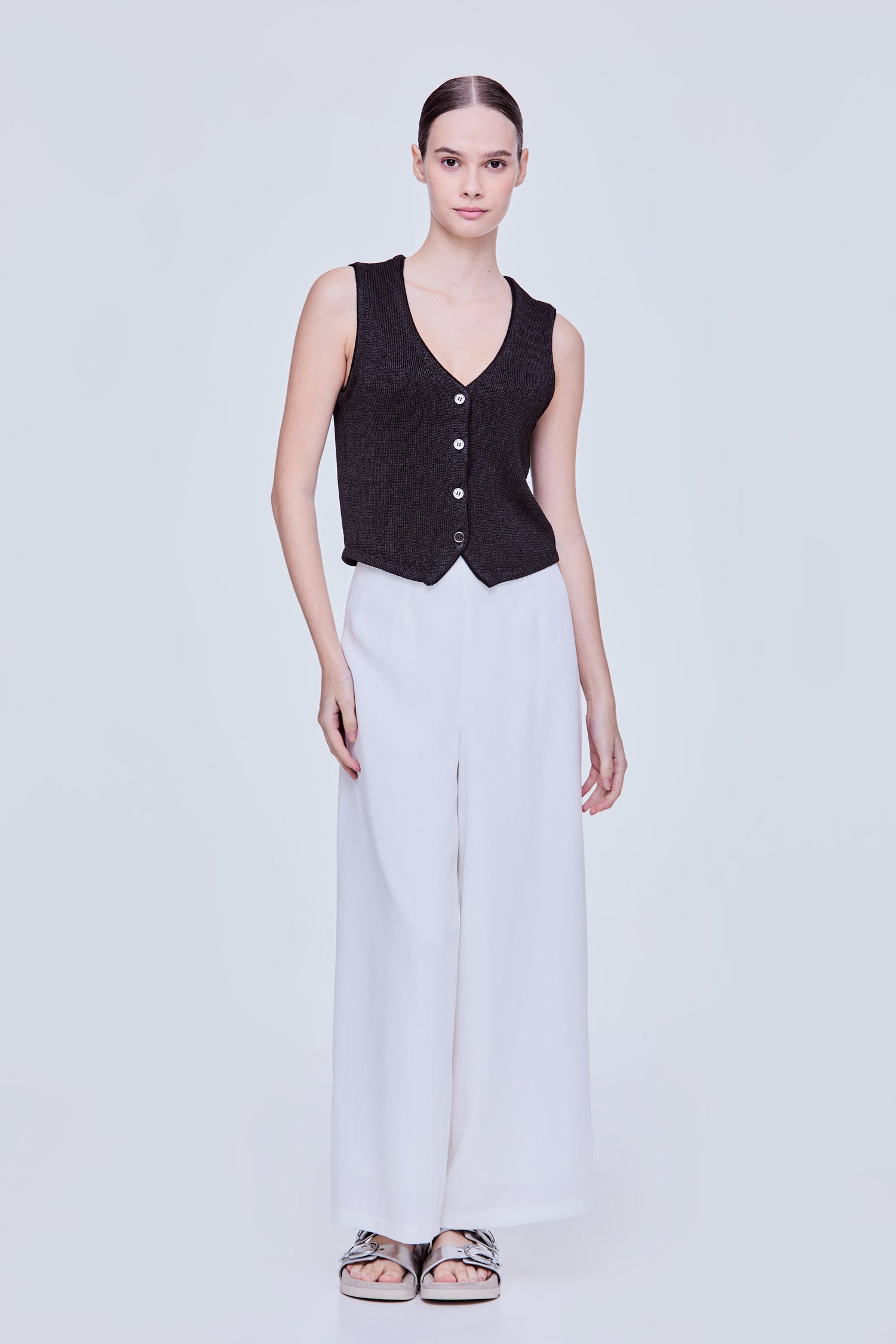 Drapey Wide Leg Trousers