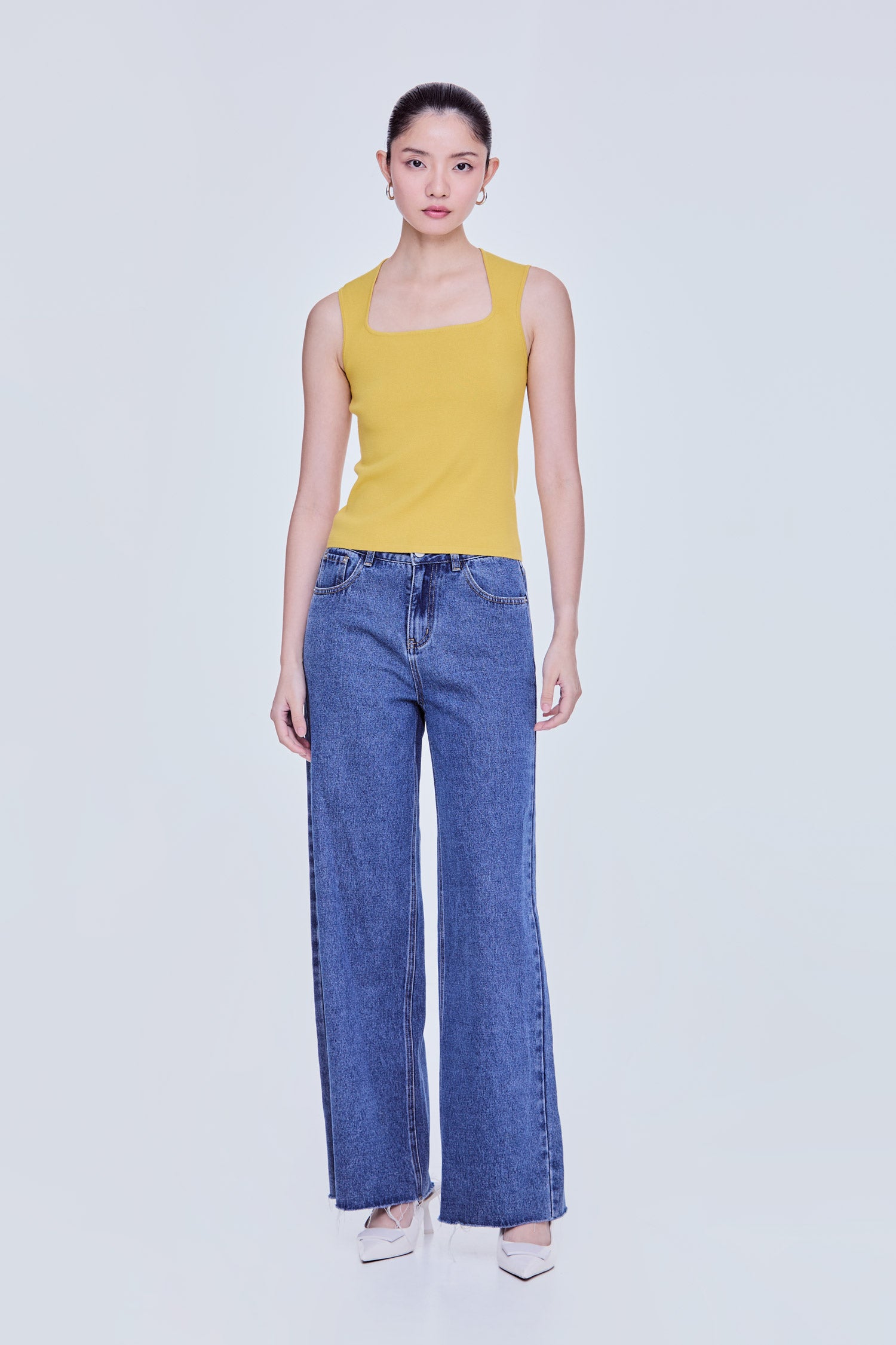 Contoured Square Neck Top