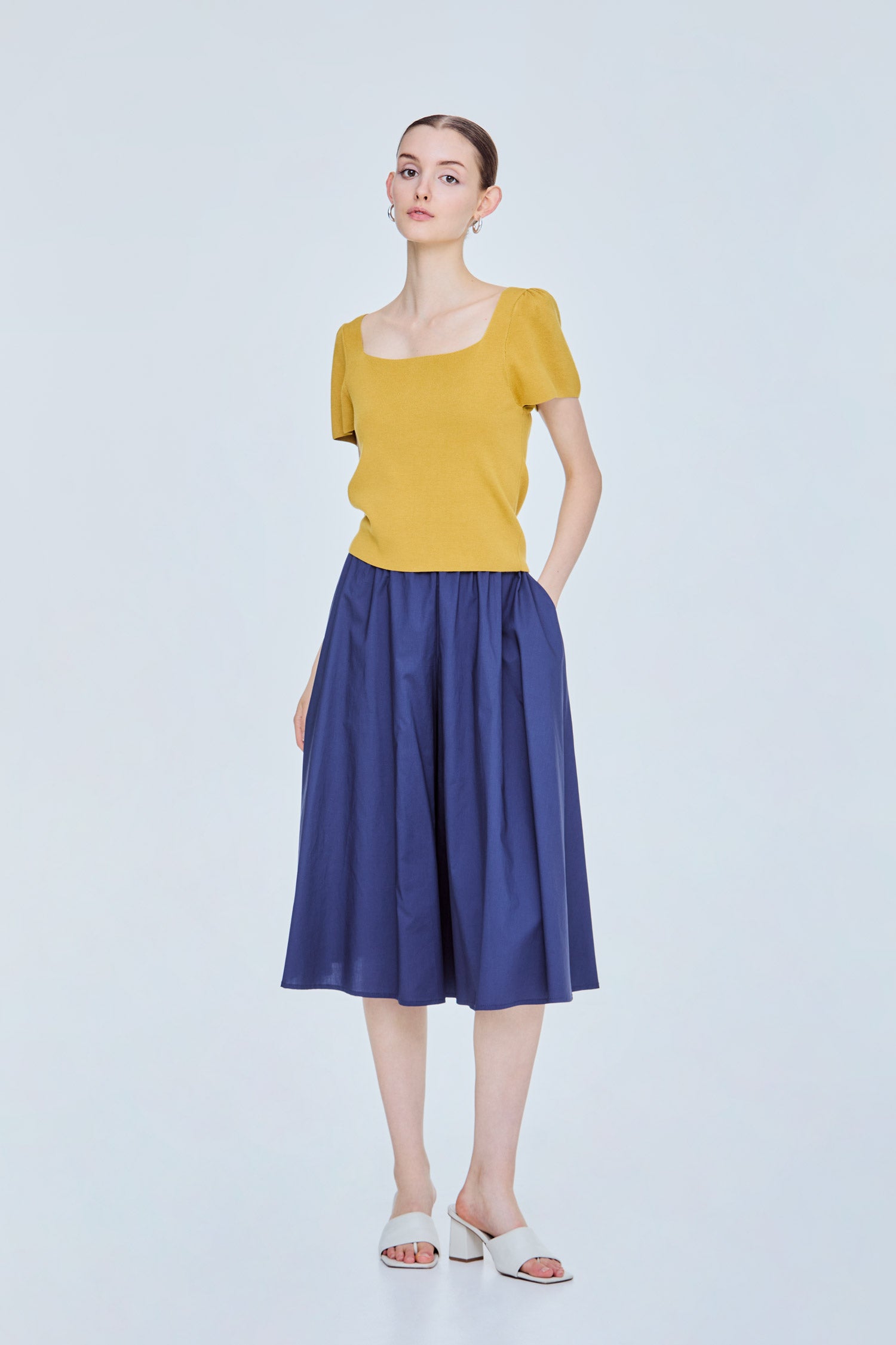 Square Neck Knit Top