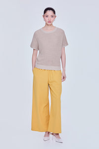 Basic Waffle Knit Top