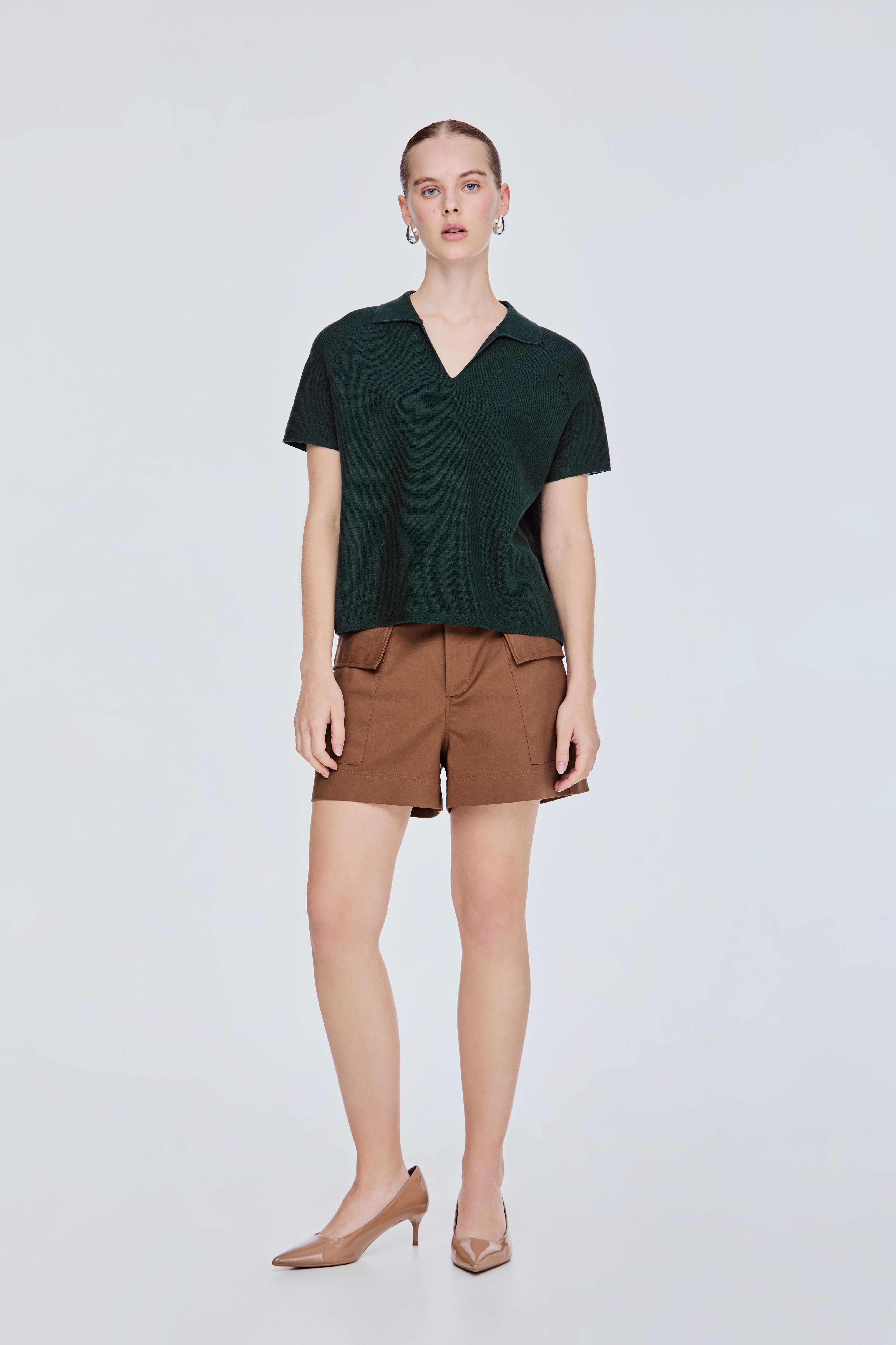 Boxy Raglan Knit Top