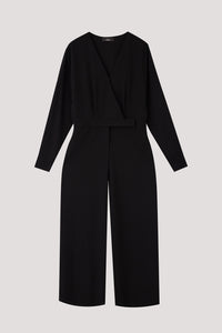 Overlapped Long Sleeve Jumpsuit