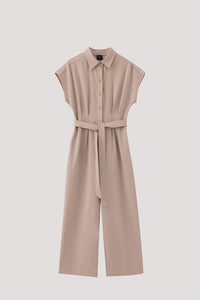 Flowy Button Down Wide Leg Jumpsuits