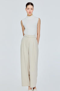 Basic Pleated Wide Legs Trousers