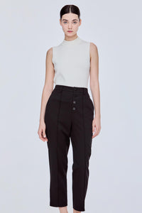 Metal Button Tapered Trousers