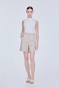 Elasticised Single Button Shorts