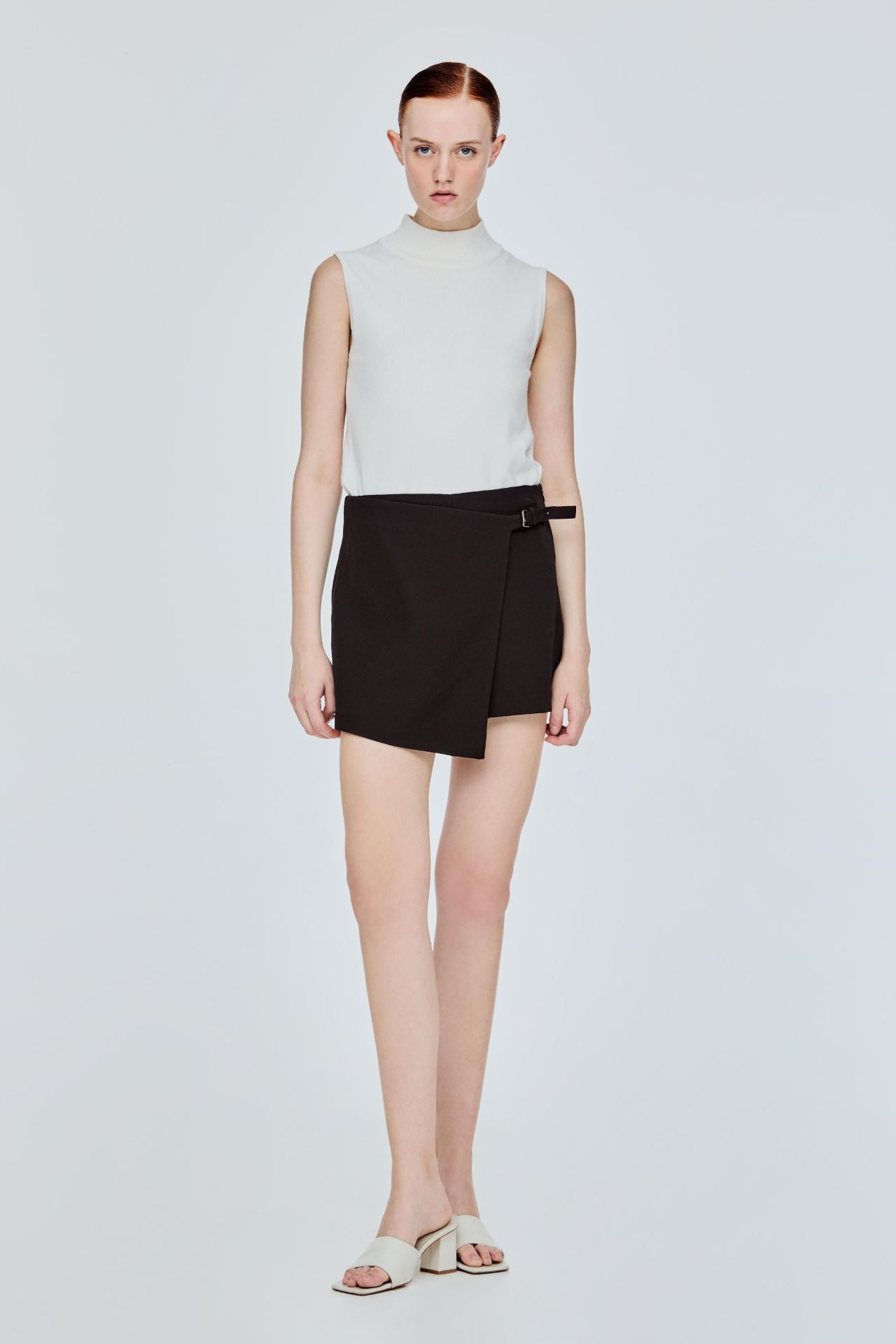 Belted Wrap Mini Skort