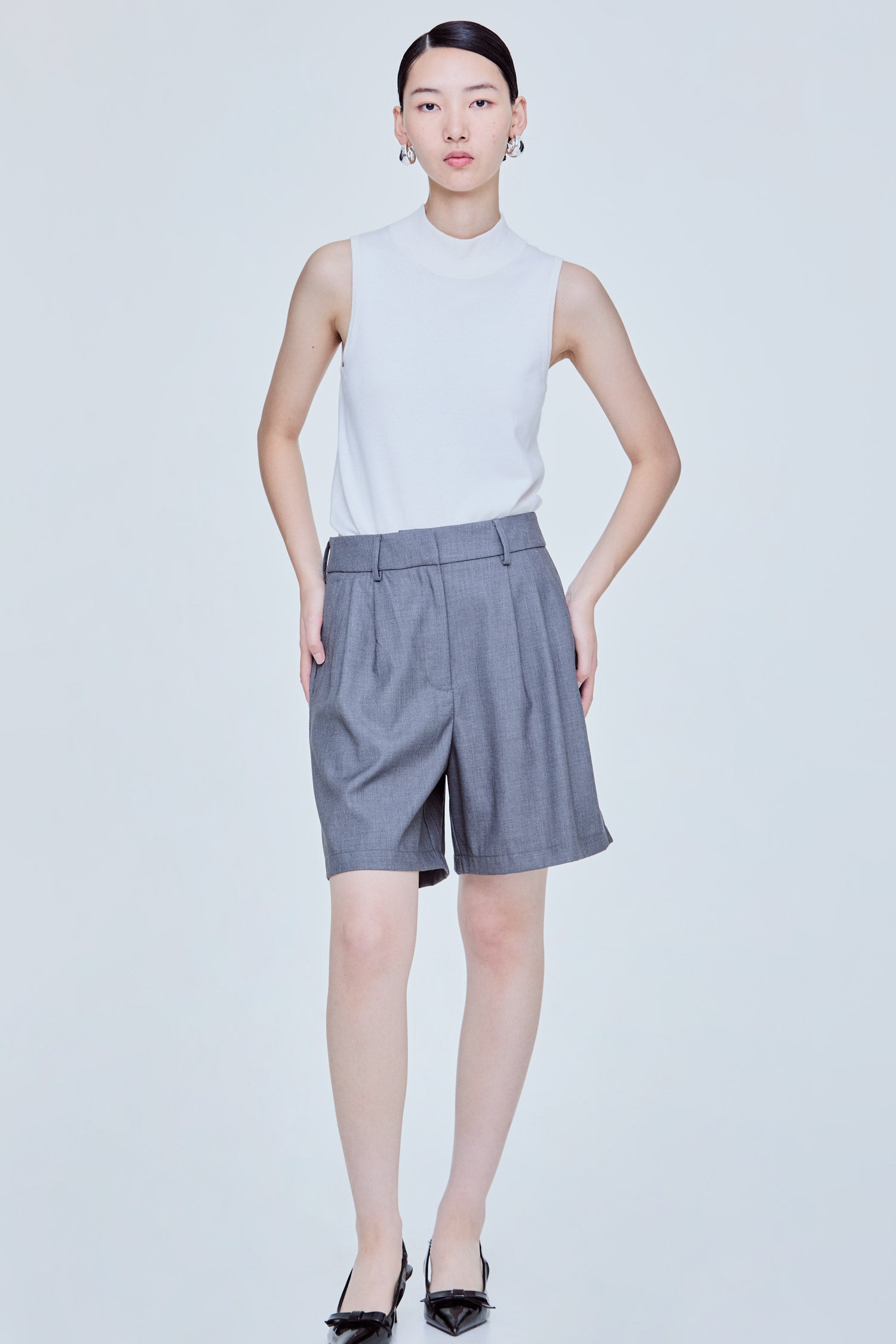 Pleated Casual Shorts