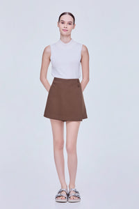 Button Wrap Skort