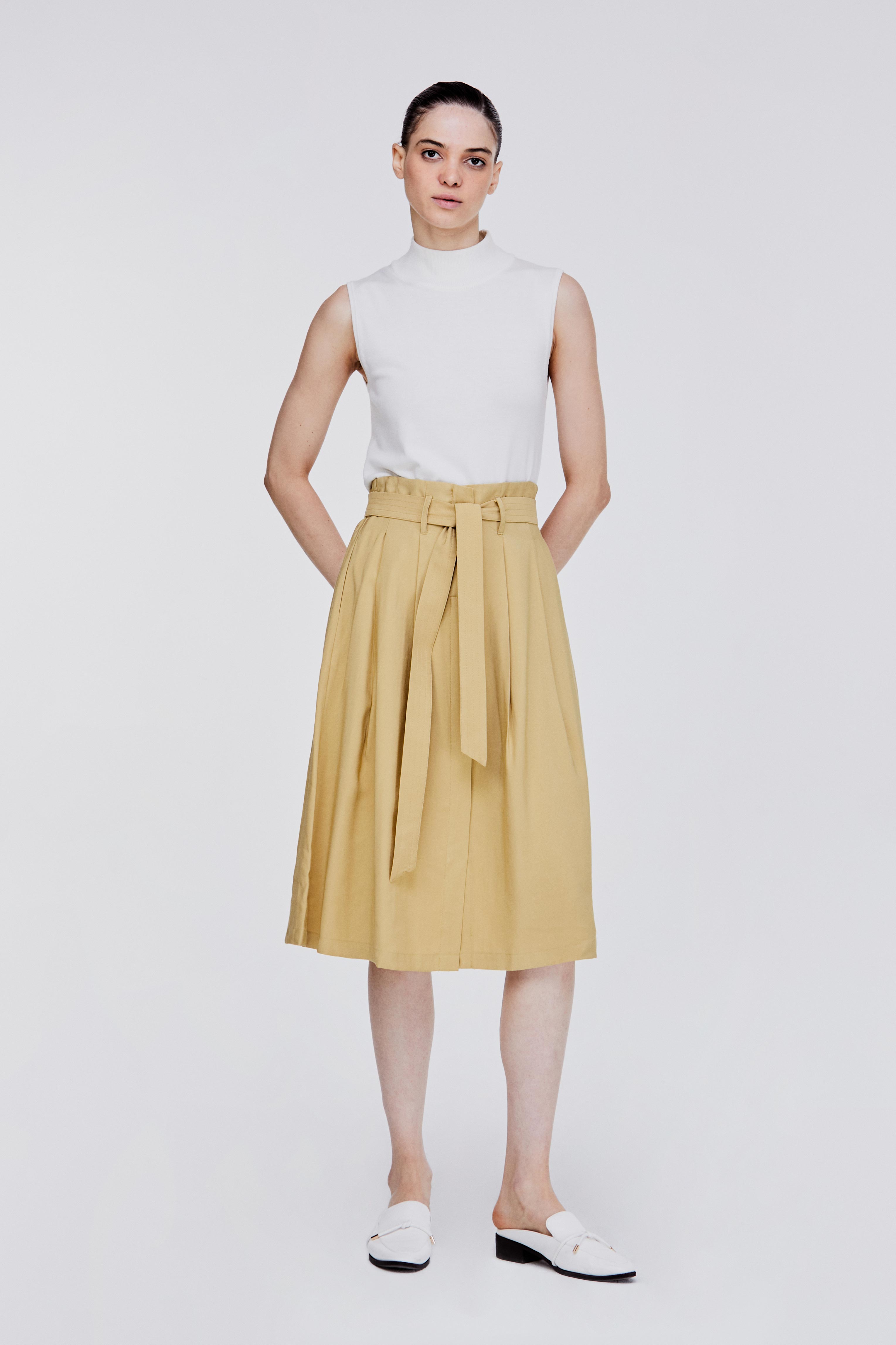 Pleated Flare Skirt