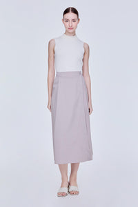 Front Slit Flare A-Line Skirt