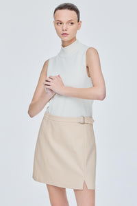 Belted A-Line Skirt