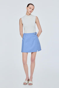 Belted A-Line Skirt