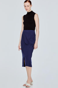 Basic Open Slit Pencil Skirt