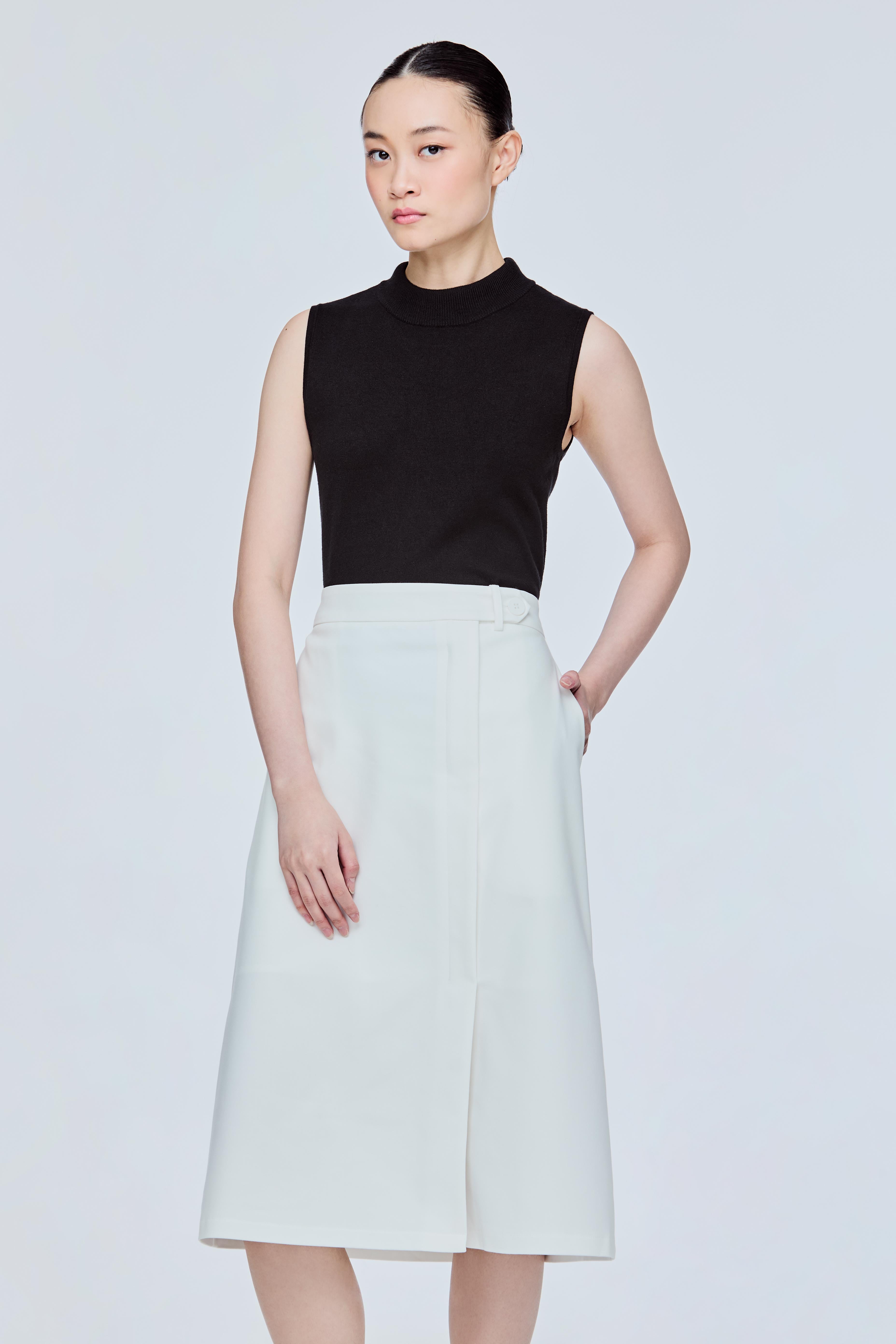 Elasticised Waist A-Line Skirt