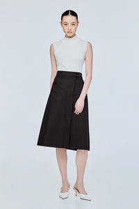 Elasticised Waist A-Line Skirt