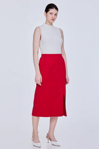 Side Slit A Line Skirt