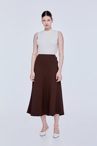 Silky Flare Midi Skirt