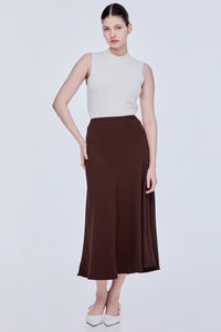 Silky Flare Midi Skirt