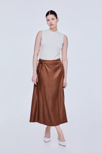 Ribbon Detail Wrap Skirt