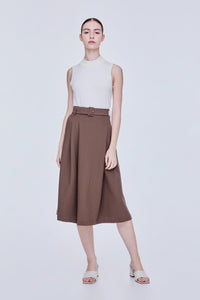 Elasticised Pleated Flare Skirt