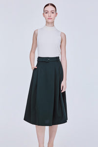 Elasticised Pleated Flare Skirt