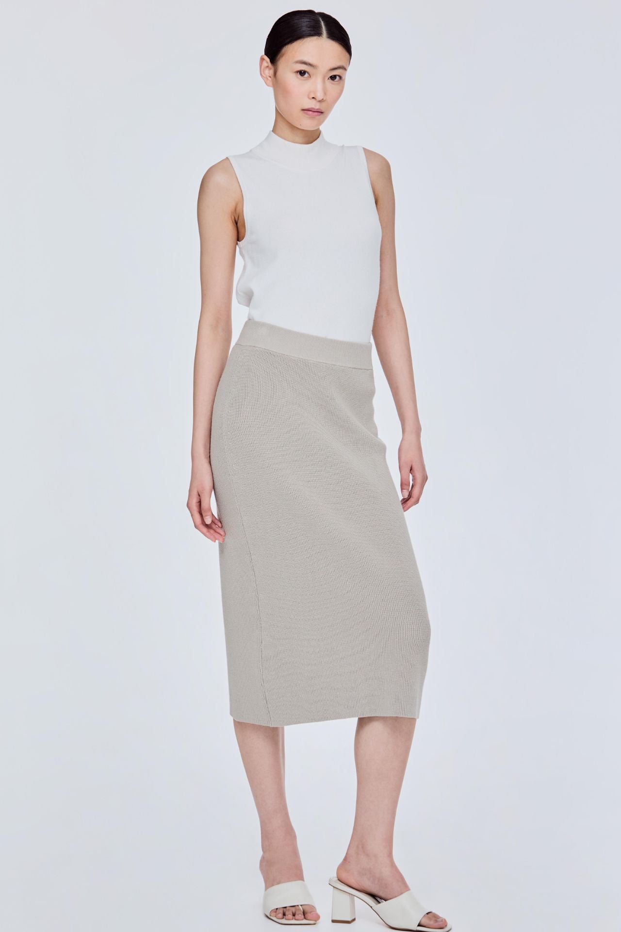 Midi Knit Pencil Skirt