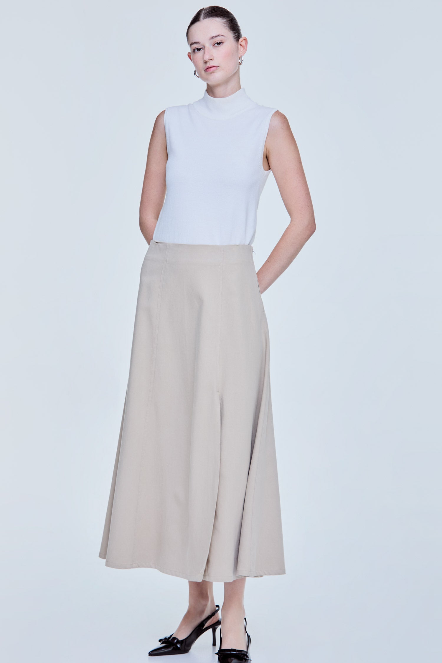 Panelled Flare Skirt
