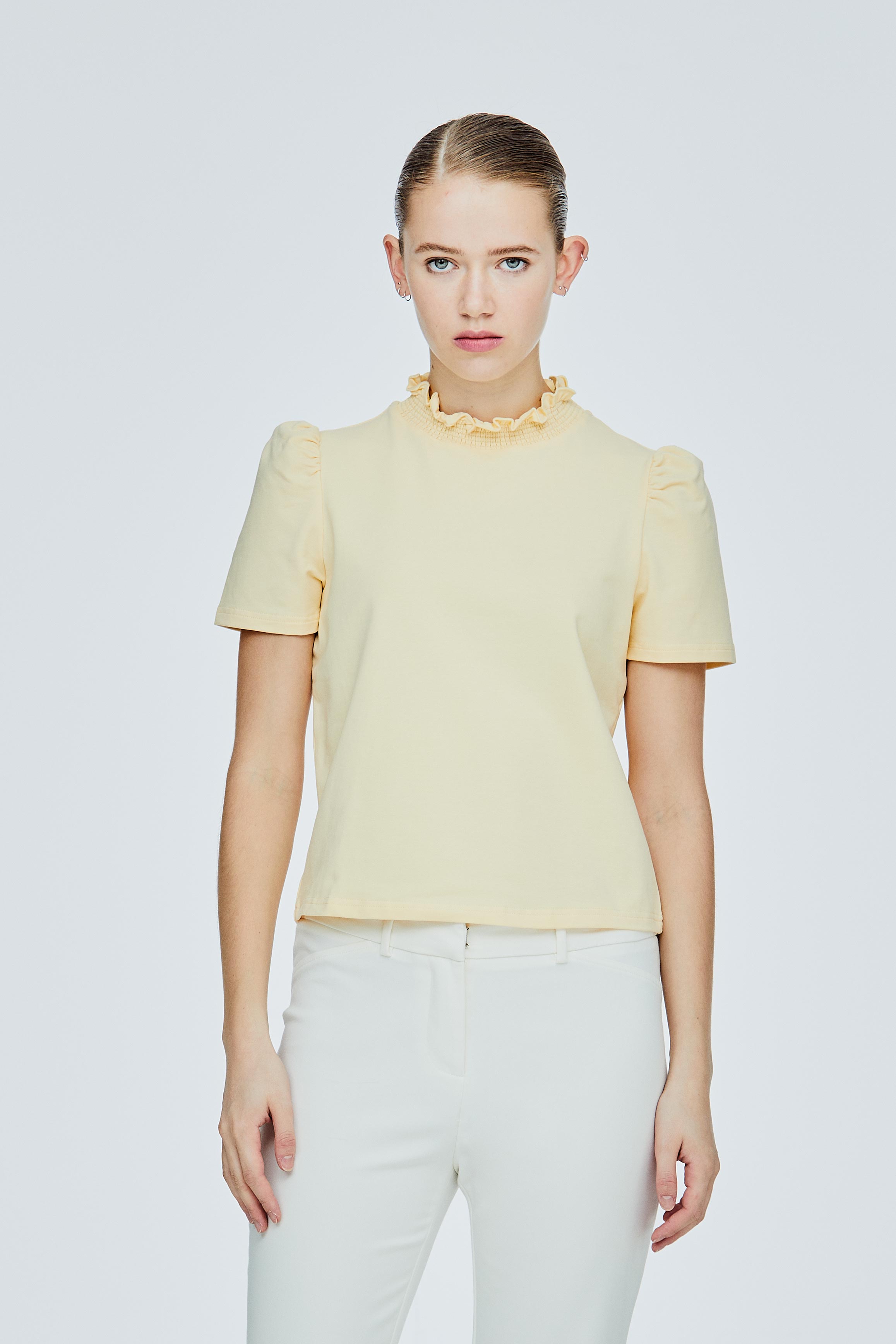 Ruffled Neck Blouse