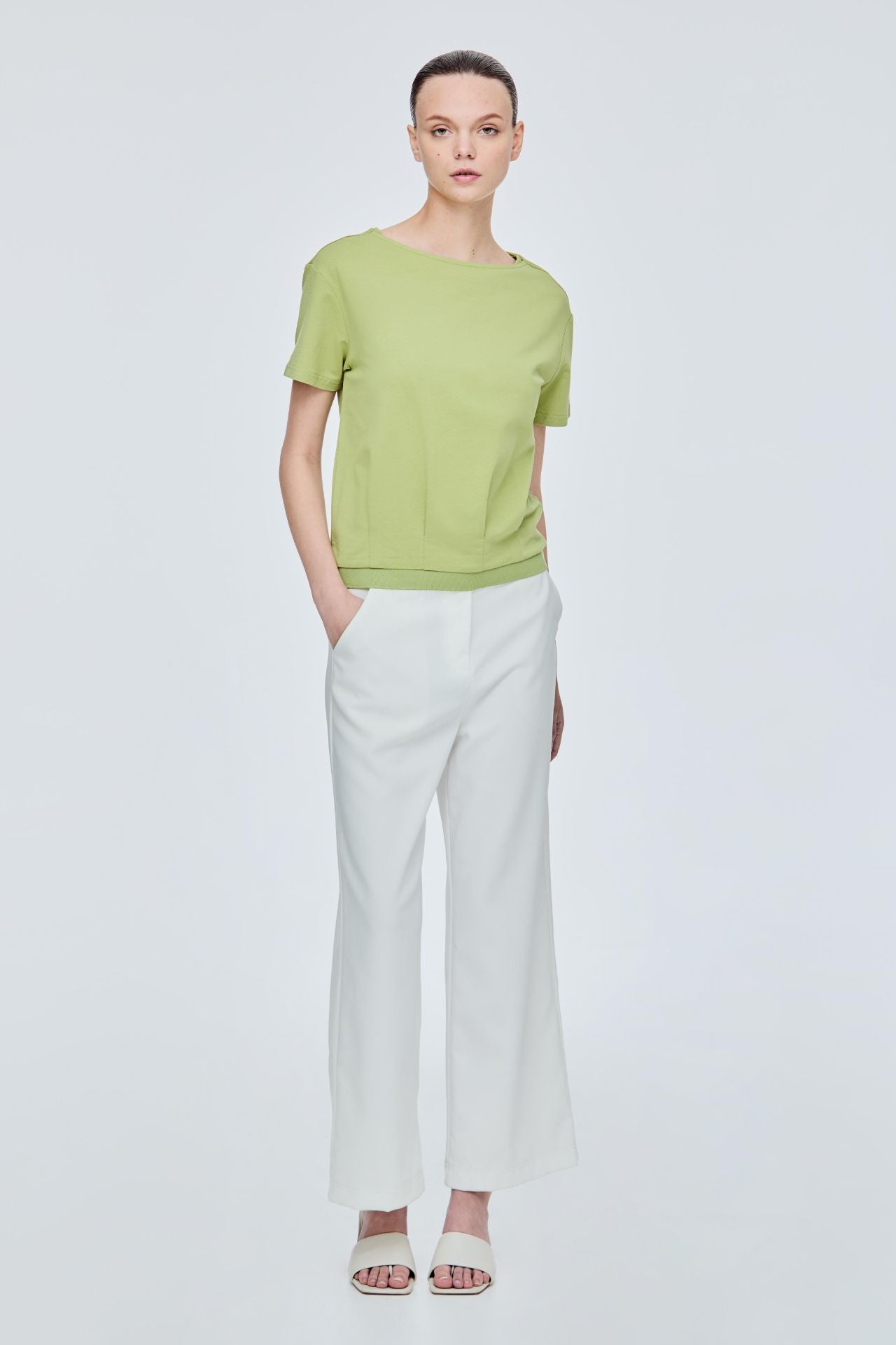 Shoulder Pleat Top