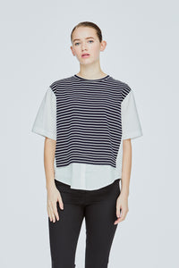 Contrast Fabric Tee