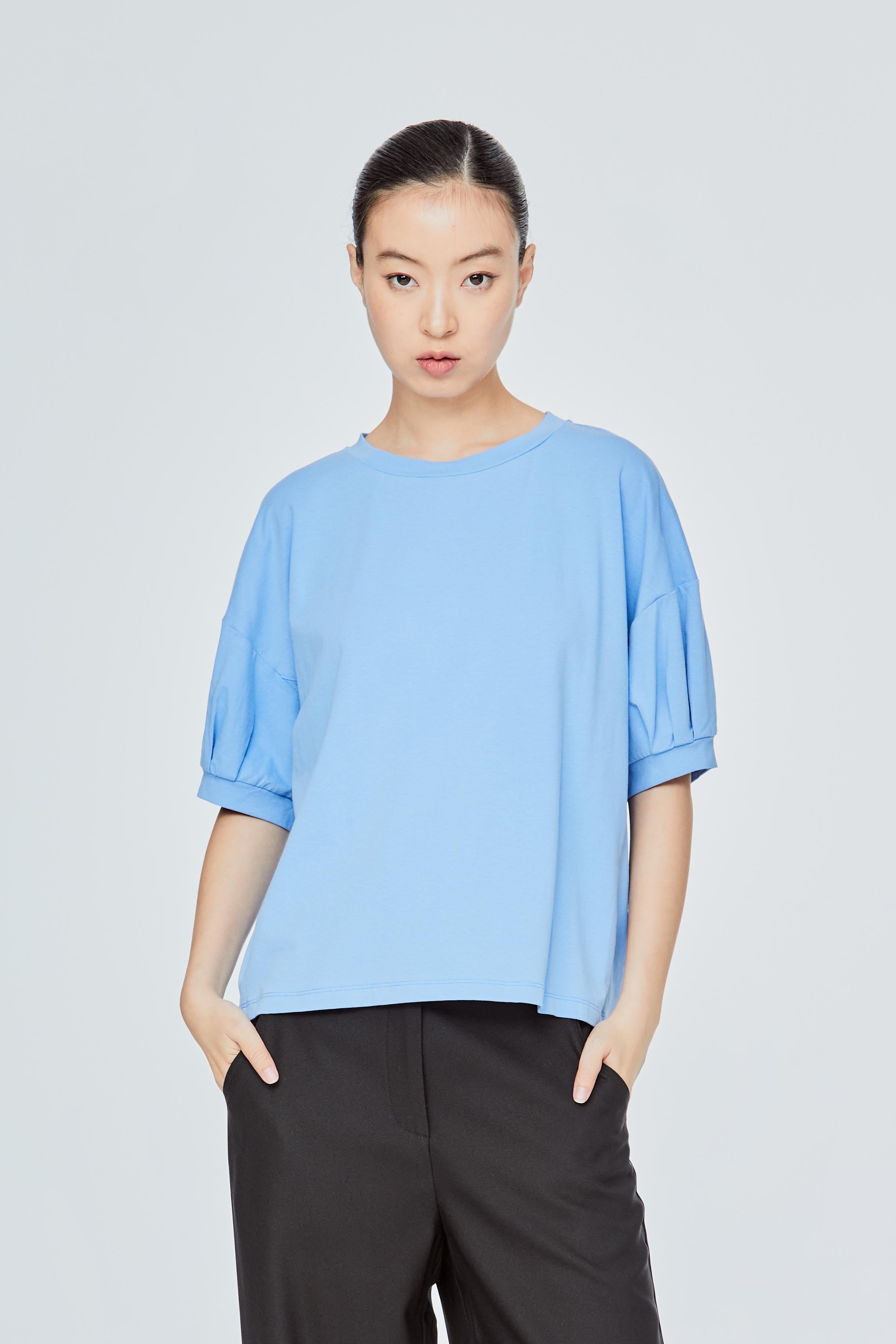Dropped Shoulder Puff Top