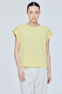 Contrast Cuff Boxy Tee