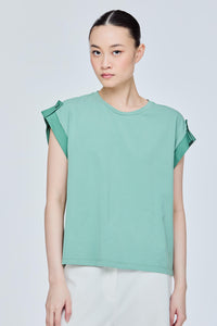 Contrast Cuff Boxy Tee