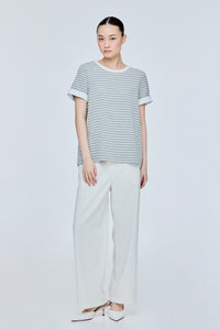 Basic Contrast Stripes Tee