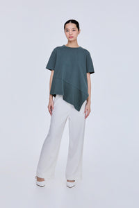 Asymmetrical Panel Hem Tee