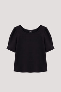 Textured Puffed Sleeve Top