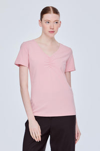 V-Neck Gathered Top