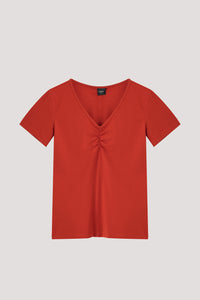 V-Neck Gathered Top