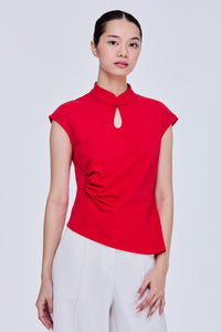 Asymmetrical Cheongsam Tee