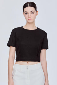 Basic Shimmer Cropped Top