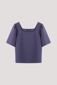 Puffy Sleeve Square Neck Top