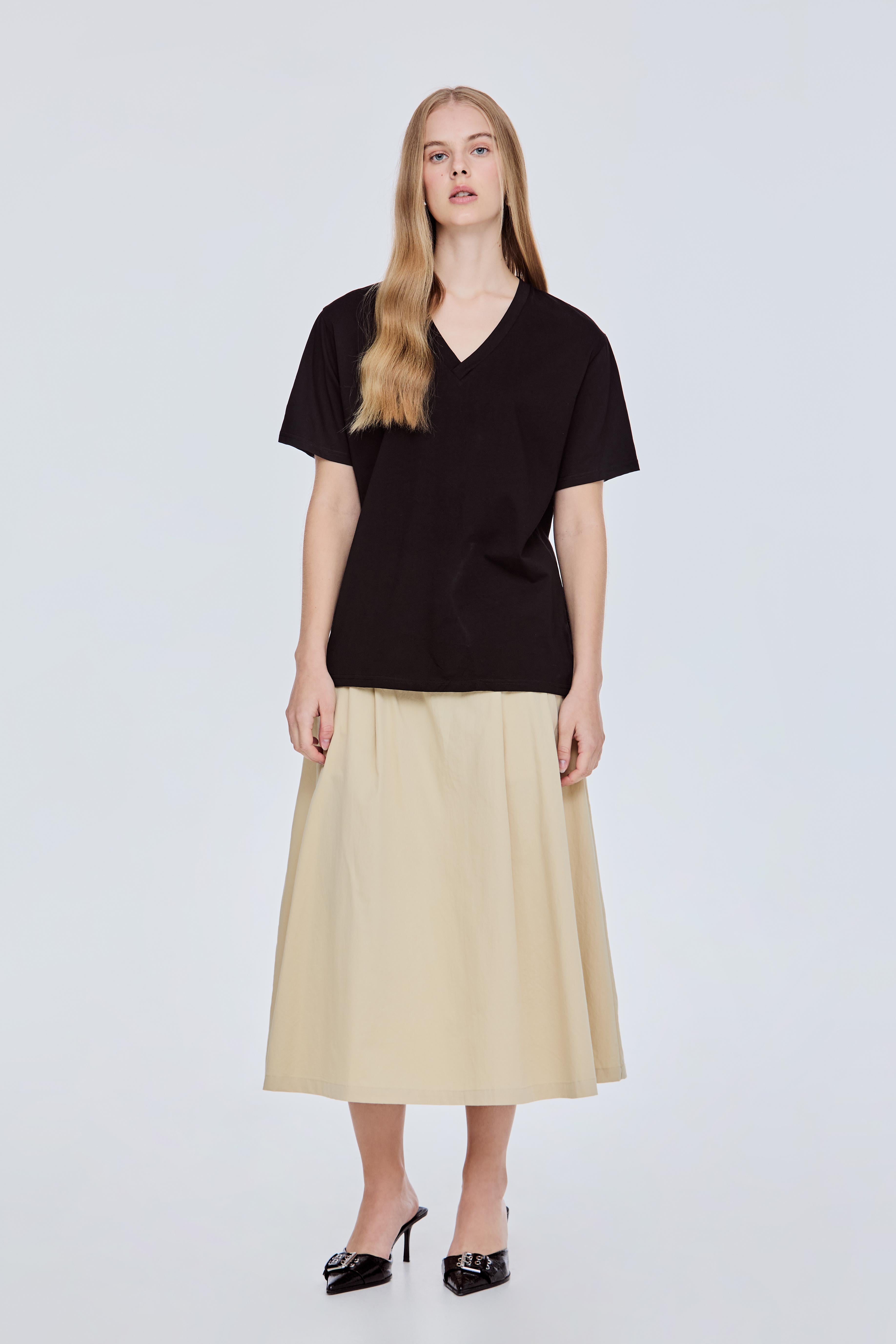 Boxy V-Neck Tee