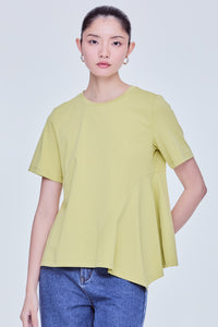 Asymmetrical Flounce Tee