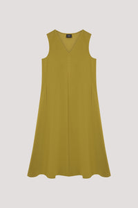 Sleeveless V-Neck Midi Dress