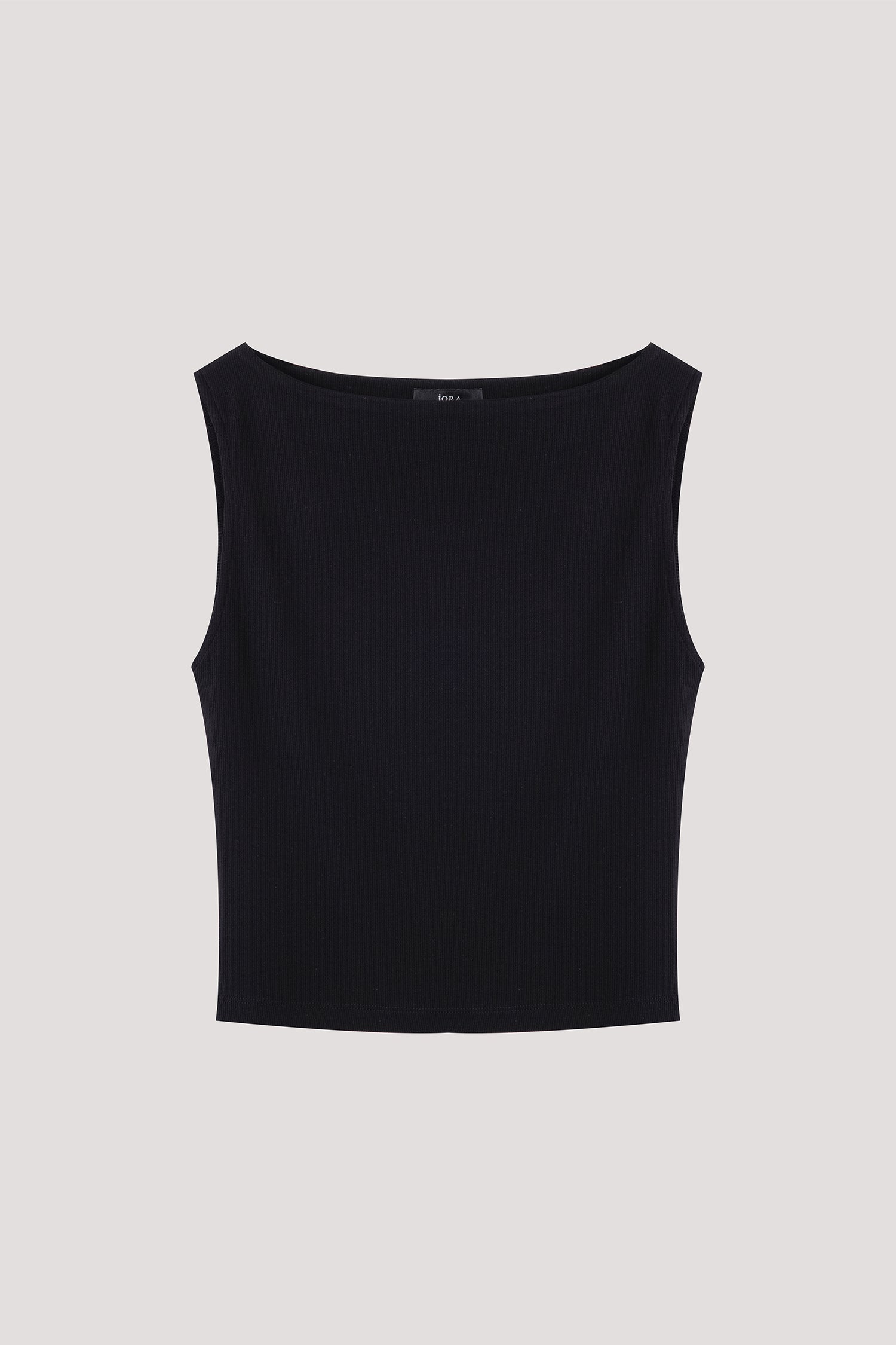 Clean Sleeveless Boat Neck Top