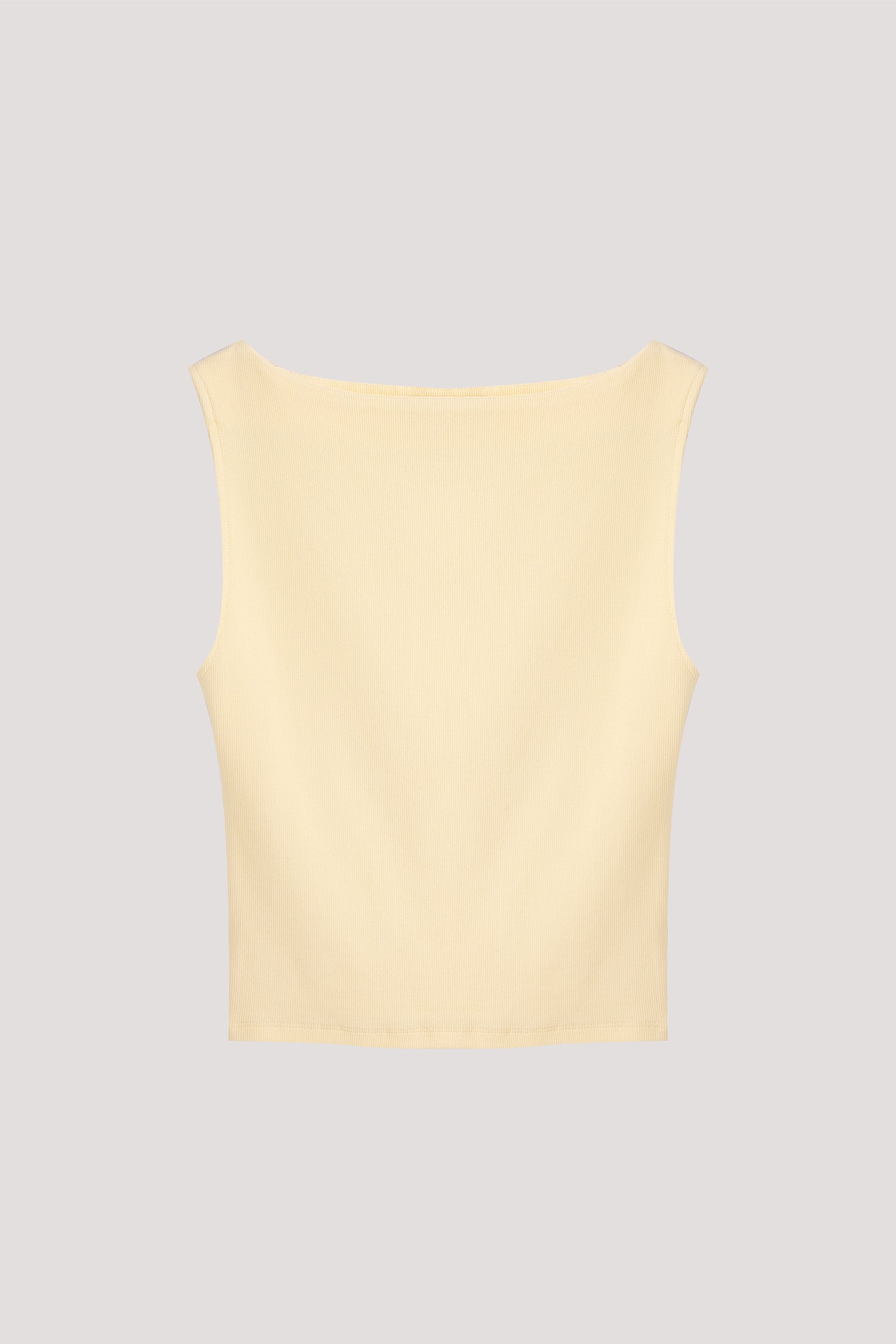 Clean Sleeveless Boat Neck Top
