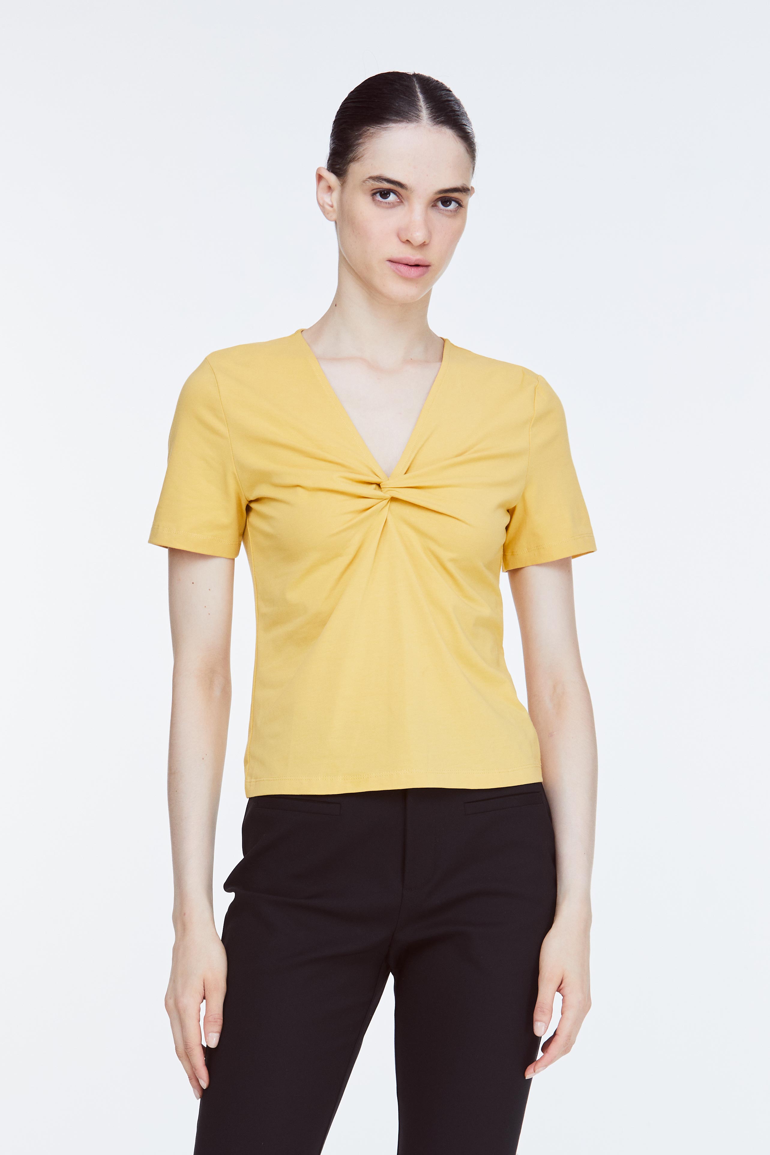 Front Twist Knot Blouse