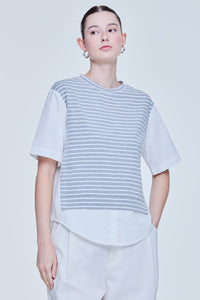 Contrast Fabric Tee