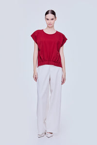 Elasticated Sleeveless Top